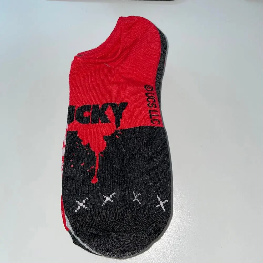 Horror Movie Chucky Child Play 5 pair no show socks Size 4-10 NWT